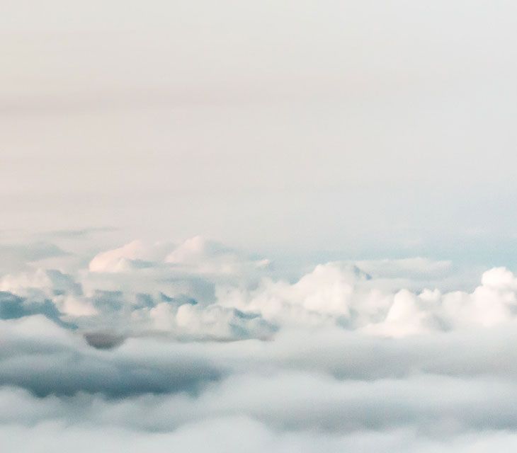 Soft clouds seen from above